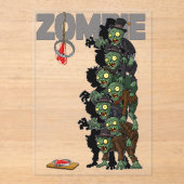 zombies acryl uitnodigingen (Voorkant)