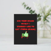Zombiës als domme breinen briefkaart (Staand voorkant)