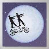 Zombies Apocalypse Cyclists in Love Poster (Voorkant)