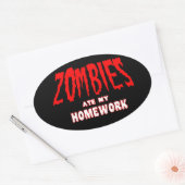 Zombies at mijn huiswerk Sticker (Envelop)