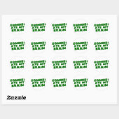 Zombies Ate My Brain Ronde Sticker (Vel)