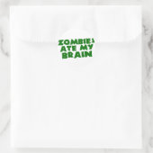 Zombies Ate My Brain Ronde Sticker (Tas)