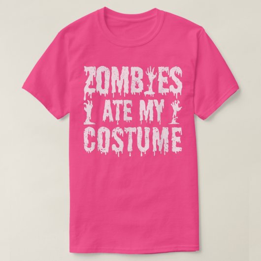Zombies Ate My Costume Funny Halloween Zombie Eat T-shirt (Design voorkant)