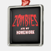 Zombies Ate My Homework Metalen Ornament (Links)