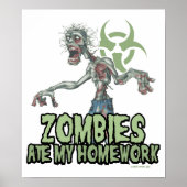 Zombies Ate My Homework Poster (Voorkant)