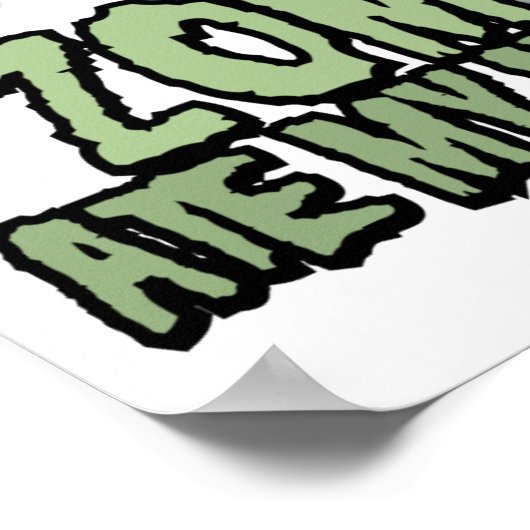 Zombies Ate My Homework Poster (Hoek)