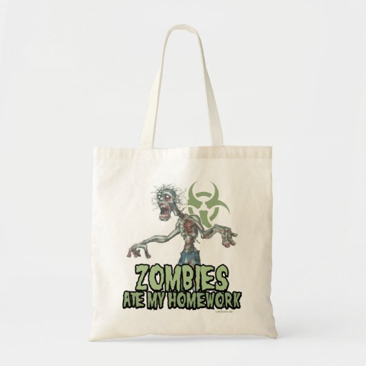 Zombies Ate My Homework Tote Bag (Voorkant)