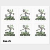 Zombies Ate My Homework Vierkante Sticker (Vel)