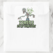 Zombies Ate My Homework Vierkante Sticker (Tas)
