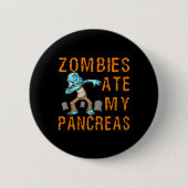 Zombies Ate My Pancreas - Fun Diabetes Ronde Button 5,7 Cm (Voorkant)