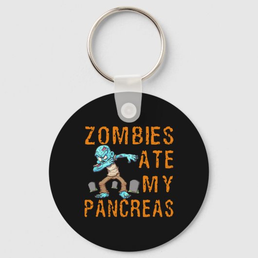 Zombies Ate My Pancreas - Fun Diabetes Sleutelhanger (Voorkant)