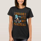 Zombies Ate My Pancreas - Fun Diabetes T-shirt (Voorkant)