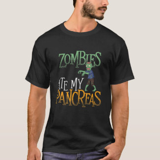 Zombies Ate My Pancreas - T1D Diabetische diabetes T-shirt