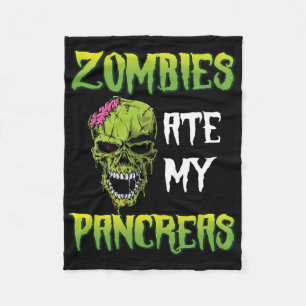 Zombies aten mijn alvleesklier Diabetes bewustzijn Fleece Deken