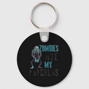Zombies aten mijn alvleesklier Diabetes bewustzijn Sleutelhanger