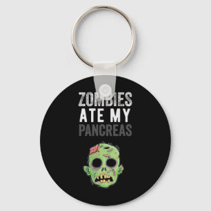 Zombies aten mijn alvleesklier Leuk diabetes meisj Sleutelhanger
