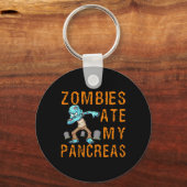 Zombies aten mijn alvleesklier - Leuk Diabetes Sleutelhanger (Voorkant)