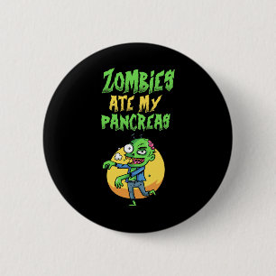 Zombies aten mijn alvleesklier T1d Type 1 Diabetes Ronde Button 5,7 Cm