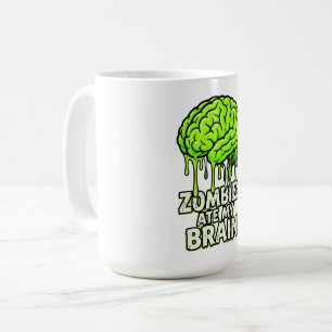 "Zombies aten mijn brein" Grappige Halloween Koffiemok