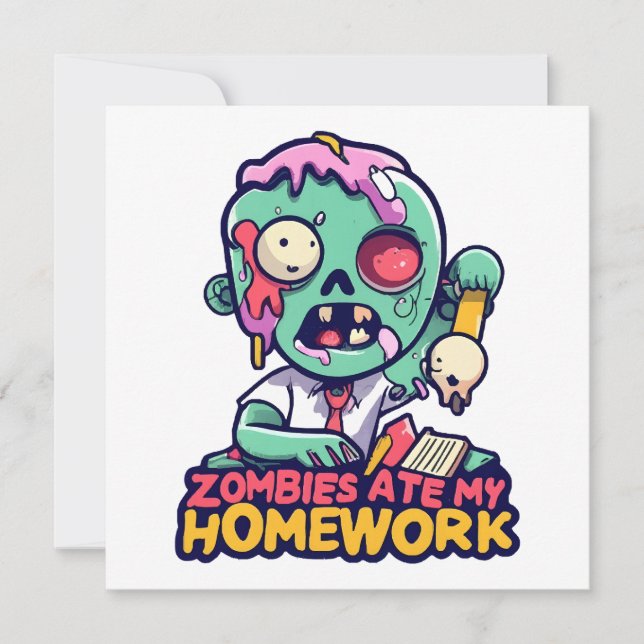 Zombies aten mijn huiswerk (Voorkant)