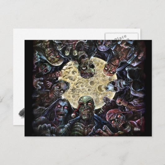 Zombies Attack (Zombie Horde) Briefkaart (Voorkant / Achterkant)
