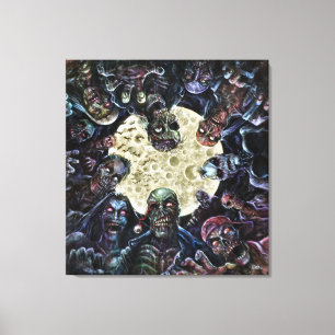 Zombies Attack (Zombie Horde) Canvas Afdruk