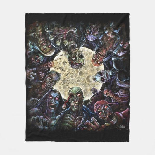 Zombies Attack (Zombie Horde) Fleece Deken (Voorkant)