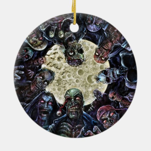 Zombies Attack (Zombie Horde) Keramisch Ornament (Achterkant)