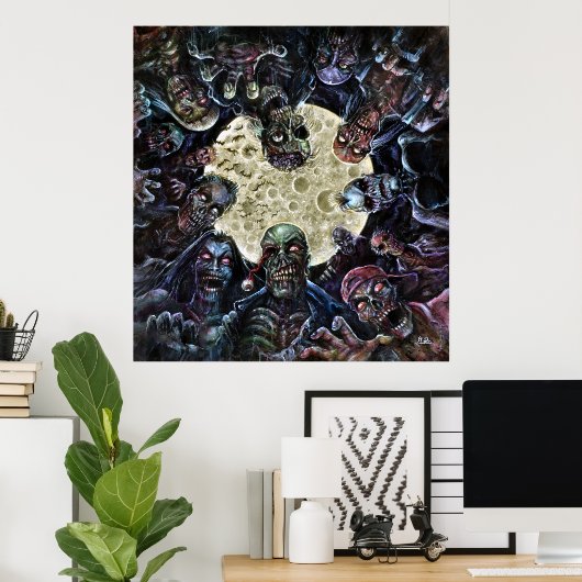 Zombies Attack (Zombie Horde) Poster (Thuiskantoor)