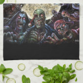 Zombies Attack (Zombie Horde) Theedoek (Gevouwen)