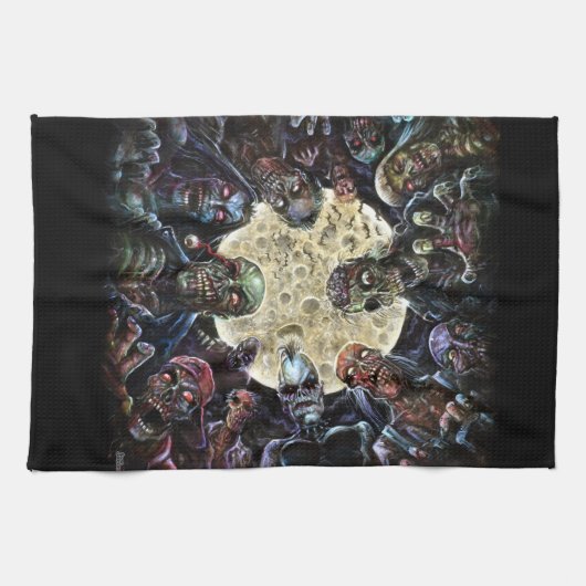 Zombies Attack (Zombie Horde) Theedoek (Horizontaal)