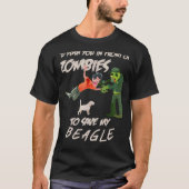 Zombies Beagle Schattigee Zombie T-shirt (Voorkant)
