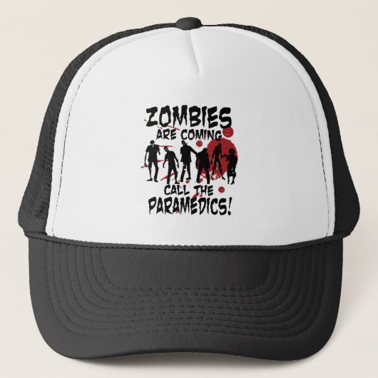 Zombies bellen bellen de paramedici trucker pet (Voorkant)