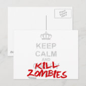 Zombiës blijven kalmeren en doden - gamergeek briefkaart (Voorkant / Achterkant)