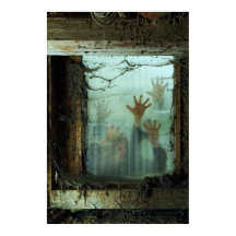 zombies buiten het raam