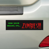 Zombiës! Bumpersticker (Op auto)