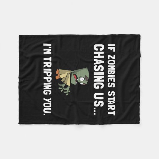 Zombies Chase Us Tripping Fleece Deken (Voorkant (Horizontaal))