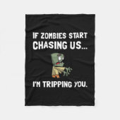 Zombies Chase Us Tripping Fleece Deken (Voorkant)