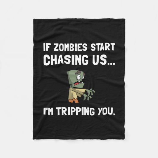 Zombies Chase Us Tripping Fleece Deken (Voorkant)