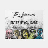 Zombies Collage Horor Stijl Halloween Deurmat (Voorkant)