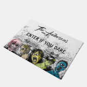 Zombies Collage Horor Stijl Halloween Deurmat (Schuin)