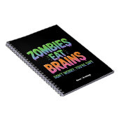 Zombies Eat Brains? Don't Worry, You're Safe Funny Notitieboek (Rechterzijde)