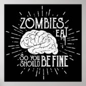 Zombies Eat Brains Poster (Voorkant)