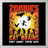 Zombies Eat Brains Poster (Voorkant)