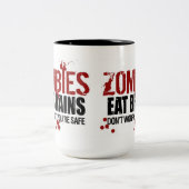 ZOMBIES EAT BRAINS TWEEKLEURIGE KOFFIEMOK (Center)