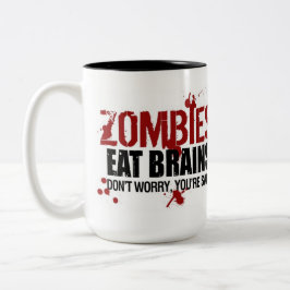ZOMBIES EAT BRAINS TWEEKLEURIGE KOFFIEMOK