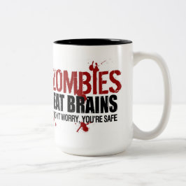 ZOMBIES EAT BRAINS TWEEKLEURIGE KOFFIEMOK
