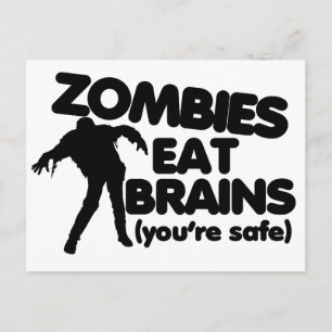 Zombiës eet BRAINS (uw veiligheid) Briefkaart