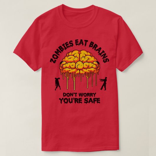 Zombies Eet Hersenen 1 T-shirt (Design voorkant)