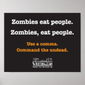 Zombies, eet mensen op. poster (Voorkant)